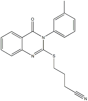 4-{[3-(3-methylphenyl)-4-oxo-3,4-dihydro-2-quinazolinyl]sulfanyl}butanenitrile Structure