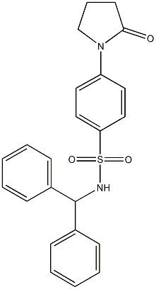 N-benzhydryl-4-(2-oxo-1-pyrrolidinyl)benzenesulfonamide 구조식 이미지