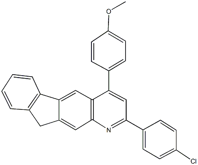 2-(4-chlorophenyl)-4-(4-methoxyphenyl)-10H-indeno[1,2-g]quinoline Structure