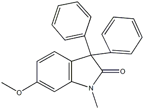 6-methoxy-1-methyl-3,3-diphenyl-1,3-dihydro-2H-indol-2-one 구조식 이미지