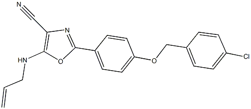 5-(allylamino)-2-{4-[(4-chlorobenzyl)oxy]phenyl}-1,3-oxazole-4-carbonitrile 구조식 이미지