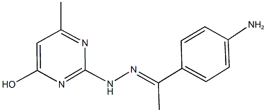 1-(4-aminophenyl)ethanone (4-hydroxy-6-methyl-2-pyrimidinyl)hydrazone 구조식 이미지