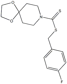 4-fluorobenzyl 1,4-dioxa-8-azaspiro[4.5]decane-8-carbodithioate 구조식 이미지