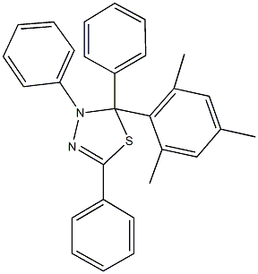 2-mesityl-2,3,5-triphenyl-2,3-dihydro-1,3,4-thiadiazole Structure