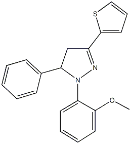 1-(2-methoxyphenyl)-5-phenyl-3-(2-thienyl)-4,5-dihydro-1H-pyrazole 구조식 이미지