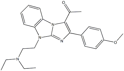 1-[9-[2-(diethylamino)ethyl]-2-(4-methoxyphenyl)-9H-imidazo[1,2-a]benzimidazol-3-yl]ethanone Structure