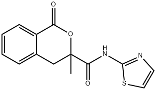 3-methyl-1-oxo-N-(1,3-thiazol-2-yl)-3,4-dihydro-1H-isochromene-3-carboxamide Structure