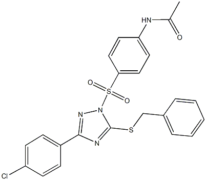 N-(4-{[5-(benzylthio)-3-(4-chlorophenyl)-1H-1,2,4-triazol-1-yl]sulfonyl}phenyl)acetamide Structure