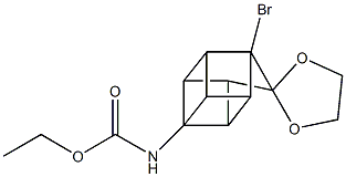 ethyl 1-bromospiro(pentacyclo[4.3.0.0~2,5~.0~3,8~.0~4,7~]nonane-9,1'-[1,3]-dioxolane)-4-ylcarbamate Structure