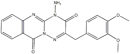 4-amino-2-(3,4-dimethoxybenzyl)-3H-[1,2,4]triazino[3,2-b]quinazoline-3,10(4H)-dione 구조식 이미지