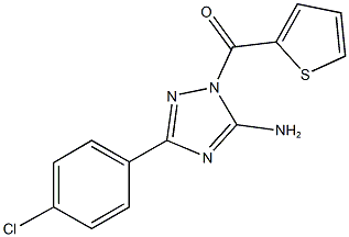 3-(4-chlorophenyl)-1-(2-thienylcarbonyl)-1H-1,2,4-triazol-5-ylamine 구조식 이미지