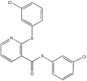 S-(3-chlorophenyl) 2-[(3-chlorophenyl)sulfanyl]-3-pyridinecarbothioate Structure