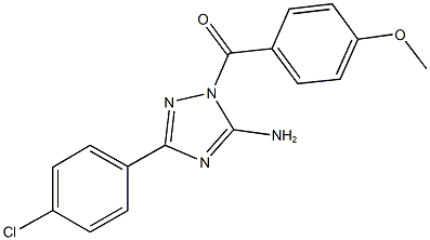 3-(4-chlorophenyl)-1-(4-methoxybenzoyl)-1H-1,2,4-triazol-5-ylamine Structure