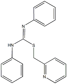 2-pyridinylmethyl N,N'-diphenylimidothiocarbamate 구조식 이미지