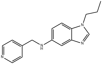 N-(1-propyl-1H-benzimidazol-5-yl)-N-(4-pyridinylmethyl)amine Structure