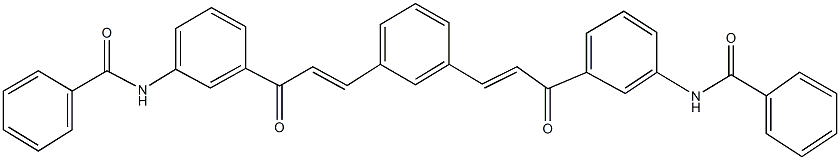 N-{3-[3-(3-{3-[3-(benzoylamino)phenyl]-3-oxo-1-propenyl}phenyl)acryloyl]phenyl}benzamide Structure