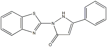 2-(1,3-benzothiazol-2-yl)-5-phenyl-1,2-dihydro-3H-pyrazol-3-one 구조식 이미지