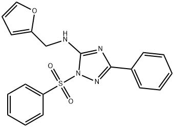 N-(2-furylmethyl)-N-[3-phenyl-1-(phenylsulfonyl)-1H-1,2,4-triazol-5-yl]amine 구조식 이미지