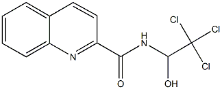 N-(2,2,2-trichloro-1-hydroxyethyl)-2-quinolinecarboxamide 구조식 이미지