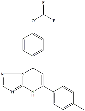 7-[4-(difluoromethoxy)phenyl]-5-(4-methylphenyl)-4,7-dihydro[1,2,4]triazolo[1,5-a]pyrimidine Structure