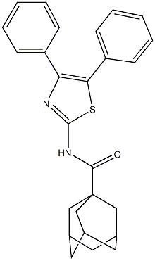 N-(4,5-diphenyl-1,3-thiazol-2-yl)-1-adamantanecarboxamide 구조식 이미지