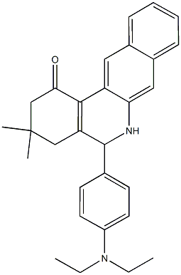 5-[4-(diethylamino)phenyl]-3,3-dimethyl-3,4,5,6-tetrahydrobenzo[b]phenanthridin-1(2H)-one 구조식 이미지