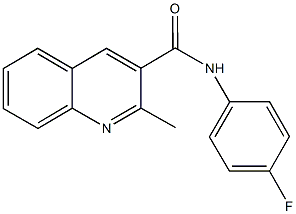 N-(4-fluorophenyl)-2-methyl-3-quinolinecarboxamide 구조식 이미지