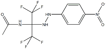 N-[2,2,2-trifluoro-1-(2-{4-nitrophenyl}hydrazino)-1-(trifluoromethyl)ethyl]acetamide Structure