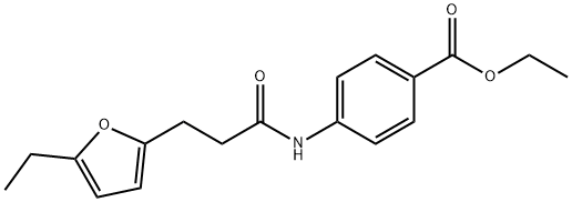 ethyl 4-{[3-(5-ethyl-2-furyl)propanoyl]amino}benzoate 구조식 이미지