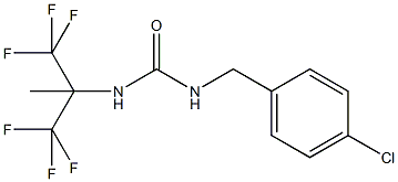 N-(4-chlorobenzyl)-N'-[2,2,2-trifluoro-1-methyl-1-(trifluoromethyl)ethyl]urea 구조식 이미지