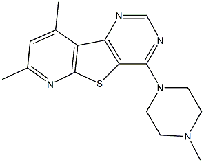 7,9-dimethyl-4-(4-methyl-1-piperazinyl)pyrido[3',2':4,5]thieno[3,2-d]pyrimidine 구조식 이미지