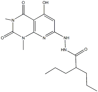 N'-(5-hydroxy-1,3-dimethyl-2,4-dioxo-1,2,3,4-tetrahydropyrido[2,3-d]pyrimidin-7-yl)-2-propylpentanohydrazide Structure