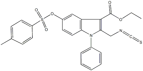 ethyl 2-(isothiocyanatomethyl)-5-{[(4-methylphenyl)sulfonyl]oxy}-1-phenyl-1H-indole-3-carboxylate Structure