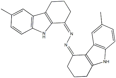 6-methyl-2,3,4,9-tetrahydro-1H-carbazol-1-one (6-methyl-1,2,3,9-tetrahydro-4H-carbazol-4-ylidene)hydrazone Structure