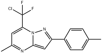 7-[chloro(difluoro)methyl]-5-methyl-2-(4-methylphenyl)pyrazolo[1,5-a]pyrimidine Structure