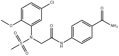 4-({[5-chloro-2-methoxy(methylsulfonyl)anilino]acetyl}amino)benzamide Structure