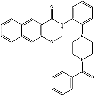 N-[2-(4-benzoyl-1-piperazinyl)phenyl]-3-methoxy-2-naphthamide Structure