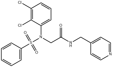 2-[2,3-dichloro(phenylsulfonyl)anilino]-N-(4-pyridinylmethyl)acetamide 구조식 이미지