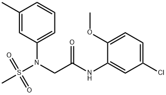 N-(5-chloro-2-methoxyphenyl)-2-[3-methyl(methylsulfonyl)anilino]acetamide Structure