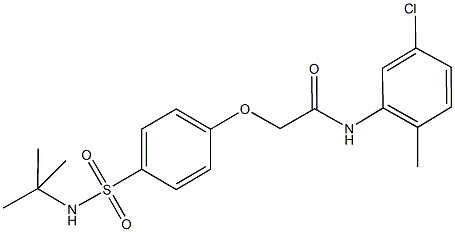 2-{4-[(tert-butylamino)sulfonyl]phenoxy}-N-(5-chloro-2-methylphenyl)acetamide 구조식 이미지