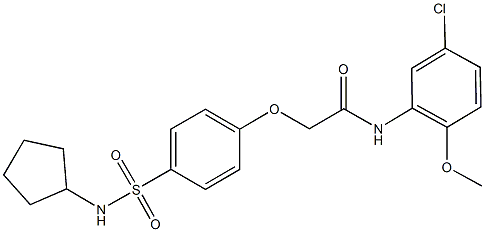 N-(5-chloro-2-methoxyphenyl)-2-{4-[(cyclopentylamino)sulfonyl]phenoxy}acetamide Structure