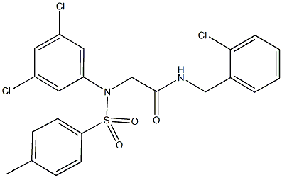 N-(2-chlorobenzyl)-2-{3,5-dichloro[(4-methylphenyl)sulfonyl]anilino}acetamide 구조식 이미지