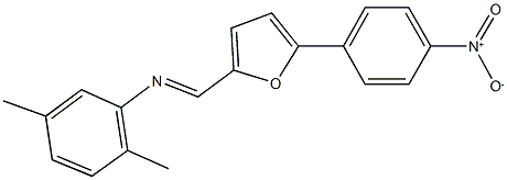 2,5-dimethyl-N-{[5-(4-nitrophenyl)-2-furyl]methylene}aniline 구조식 이미지