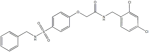 2-{4-[(benzylamino)sulfonyl]phenoxy}-N-(2,4-dichlorobenzyl)acetamide 구조식 이미지