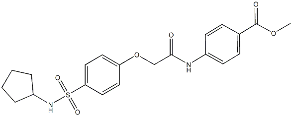 methyl 4-[({4-[(cyclopentylamino)sulfonyl]phenoxy}acetyl)amino]benzoate Structure