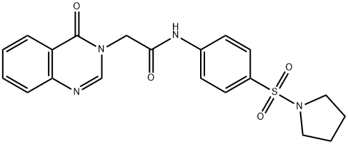 2-(4-oxo-3(4H)-quinazolinyl)-N-[4-(1-pyrrolidinylsulfonyl)phenyl]acetamide Structure