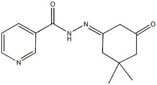 N'-(3,3-dimethyl-5-oxocyclohexylidene)nicotinohydrazide 구조식 이미지
