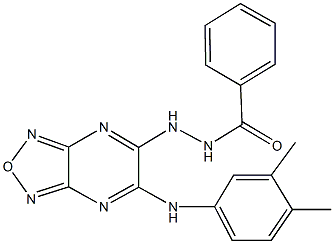 N'-[6-(3,4-dimethylanilino)[1,2,5]oxadiazolo[3,4-b]pyrazin-5-yl]benzohydrazide Structure