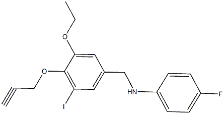 N-[3-ethoxy-5-iodo-4-(2-propynyloxy)benzyl]-N-(4-fluorophenyl)amine Structure