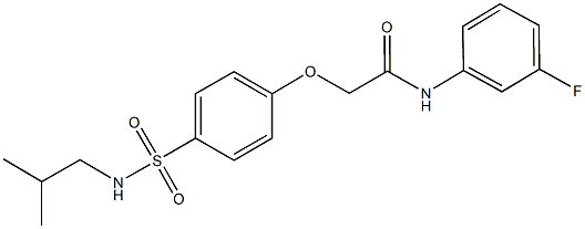 N-(3-fluorophenyl)-2-{4-[(isobutylamino)sulfonyl]phenoxy}acetamide 구조식 이미지